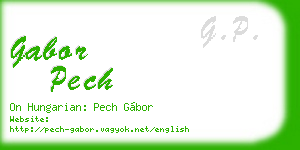 gabor pech business card